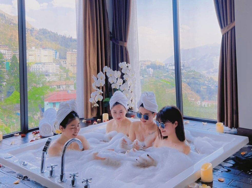 bồn tắm drw cho resort kết hợp chức năng massage